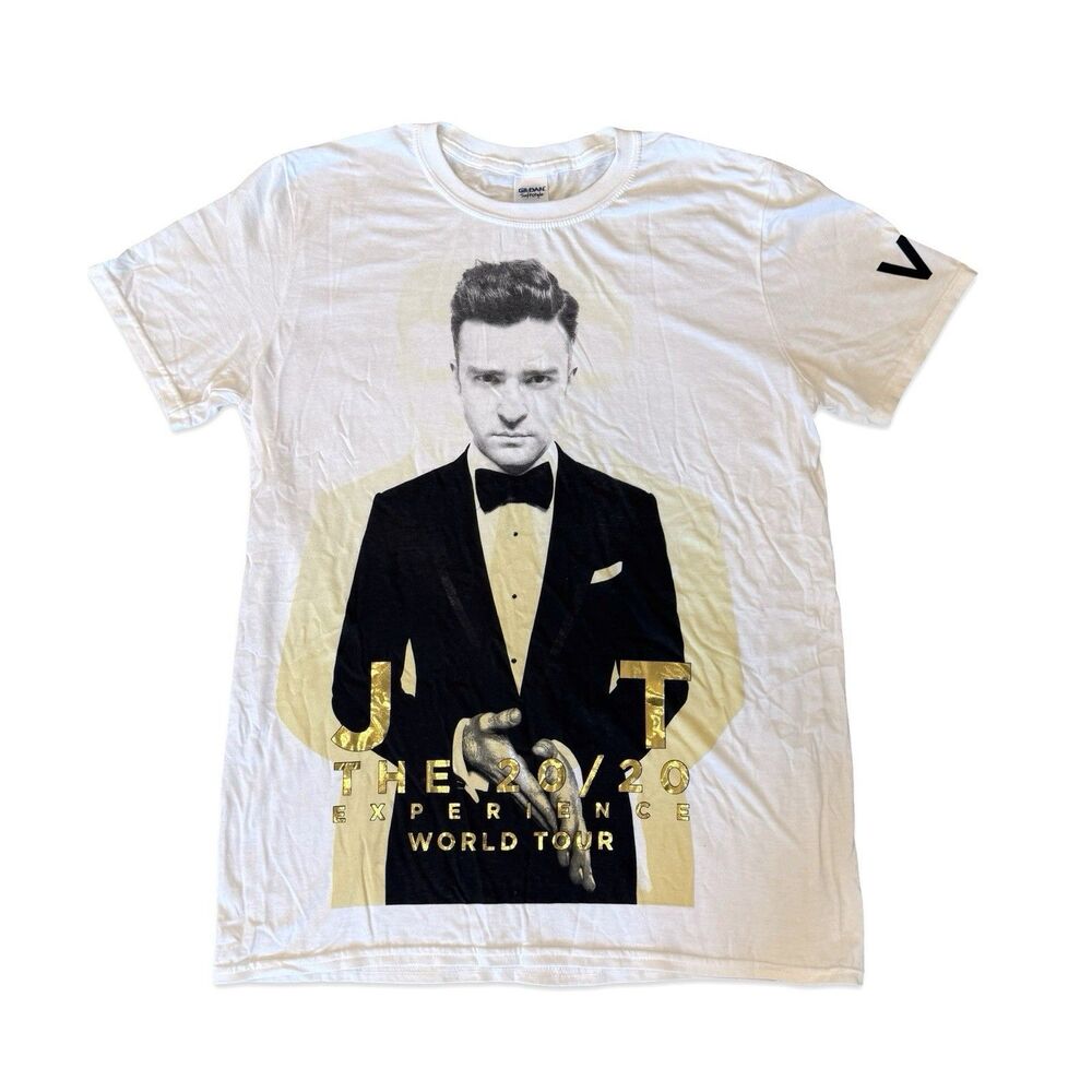 Justin Timberlake The 20/20 Experience World Tour VIP T-Shirt White • Medium